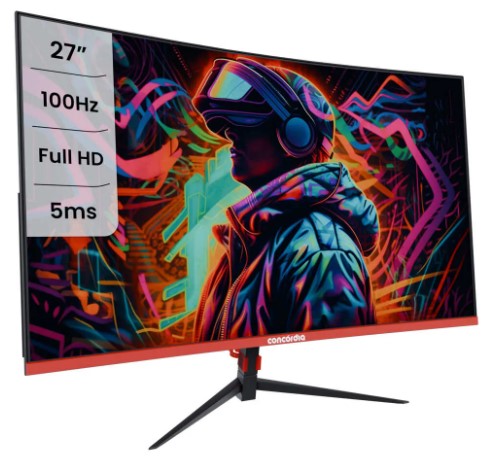Monitor Concórdia Gamer Curvo 27'' CZ270F 100HZ LED FULL HD HDMI VGA SRGB 99%